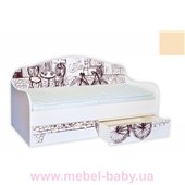 Кроватка диванчик Винтаж MebelKon 80х160 Белый