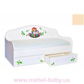 Кроватка диванчик Гнездо MebelKon 80х160 Белый