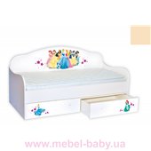 Кроватка диванчик Принцессы MebelKon 80х160 Белый