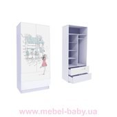 Шкаф с двумя ящиками (верх комбинированный) Париж MebelKon 500x80x211