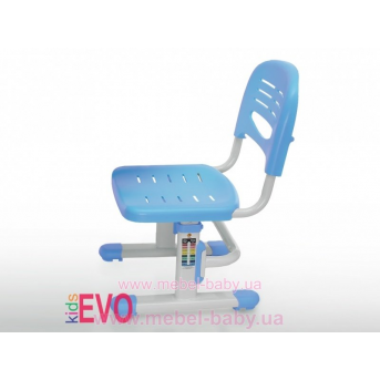 Стульчик Evo-kids EVO-301 BL (арт.EVO-301 BL) белый металл / сиденье,спинка,накладки-голубые