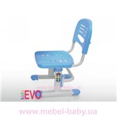 Стульчик Evo-kids EVO-301 BL (арт.EVO-301 BL) белый металл / сиденье,спинка,накладки-голубые