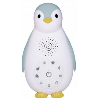 ZOE (ЗОЕ) Пингвинёнок - Ночничок и музыкальный бокс с  Bluetooth  в одном  с автоматическим отключениемм (синий)
