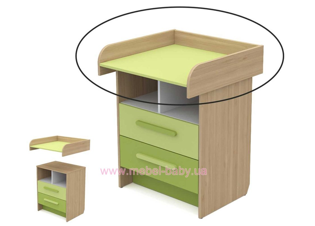 Пеленатор кв-09-2 Акварели Зеленые Briz 72 см 