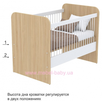Не качающаяся кроватка для новорожденных Акварели кв-50 Briz Коричневый 60х120