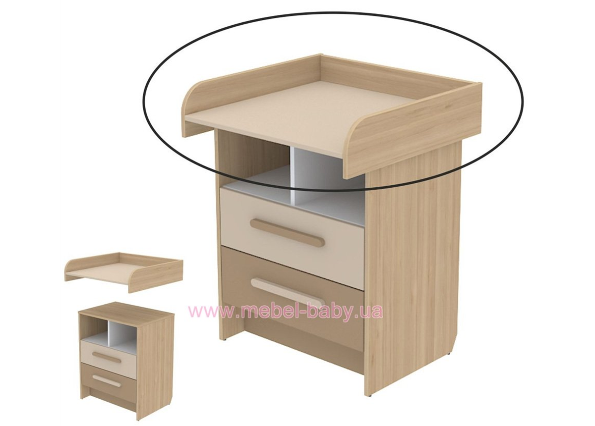 Пеленатор кв-09-2 Акварели Коричневые Briz 72 см 