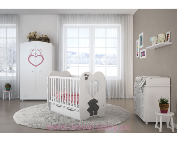 Кроватка детская LUX3 МДФ оргсекло Angelo 1200x600 белый Кроватка детская LUX3 МДФ оргсекло Angelo 1200x600 белый