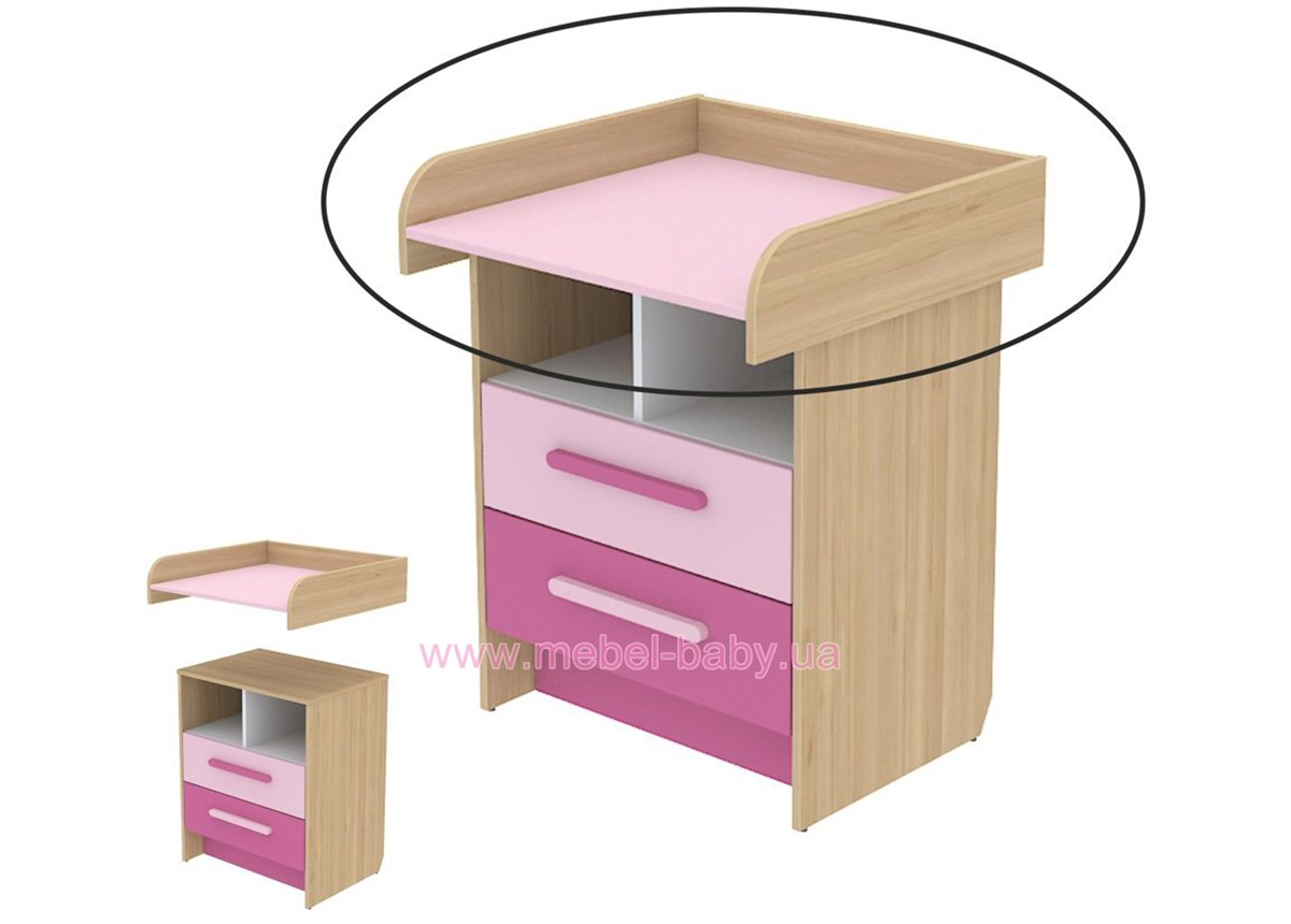 Пеленатор кв-09-2 Акварели Розовые Briz 72 см 