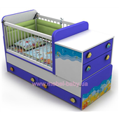 Кроватка-трансформер для новорожденных Od-30 Briz Голубой 70х120