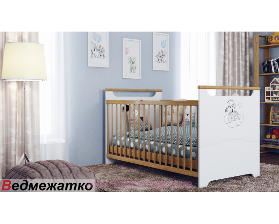 Кроватка-трансформер для новорожденных Венгер "Ведмежатко" 70х140