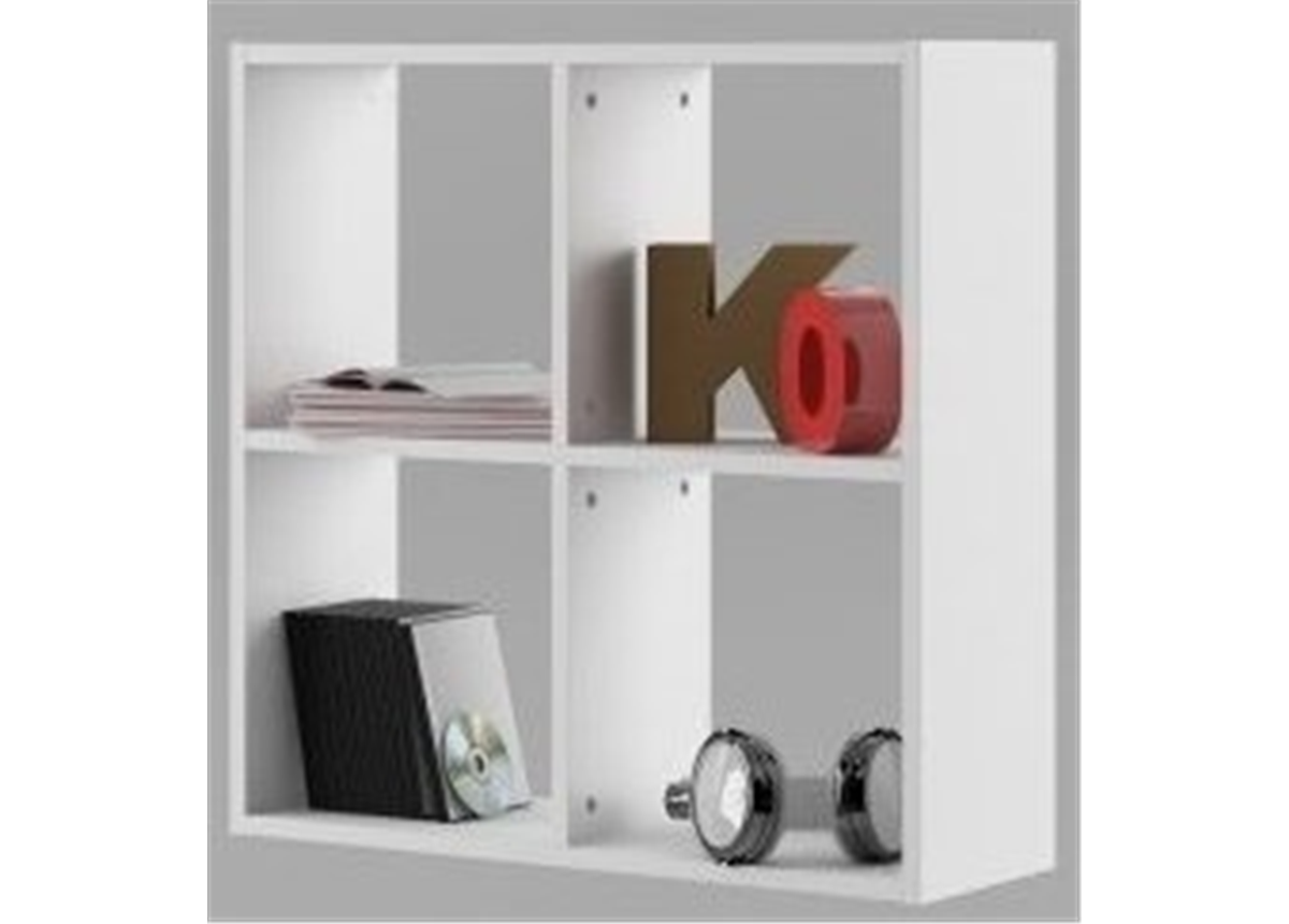 235_Полка на 4 отделения белая