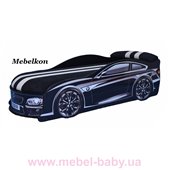 Кровать машина BMW 70х155 с подъемным механизмом с матрасом и спойлером MebelKon