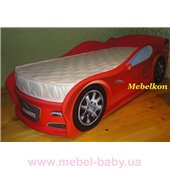 Кровать машина Ягуар 70х150 с подъемным механизмом без матраса без спойлера MebelKon