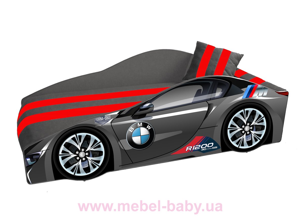 Кровать-машина BMW E-1 Элит Viorina-Deko 80x170 мягкий спойлер + подушка