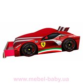 Кровать-машина Ferrari E-2 Элит Viorina-Deko 70x150 мягкий спойлер + подушка + ящик