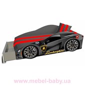 Кровать-машина Lamborghini E-3 Элит Viorina-Deko 70х150 мягкий спойлер + подушка + ящик