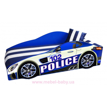 Кровать-машина MC E-8 Police Элит Viorina-Deko 70х150 мягкий спойлер + подушка + ящик