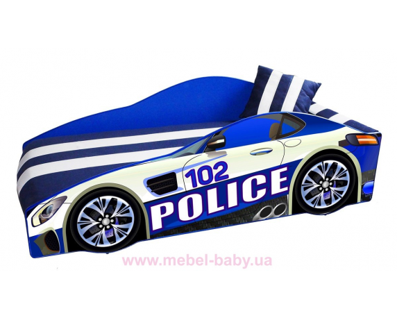 Кровать-машина MC E-8 Police Элит Viorina-Deko 70х150 мягкий спойлер + подушка + газлифт