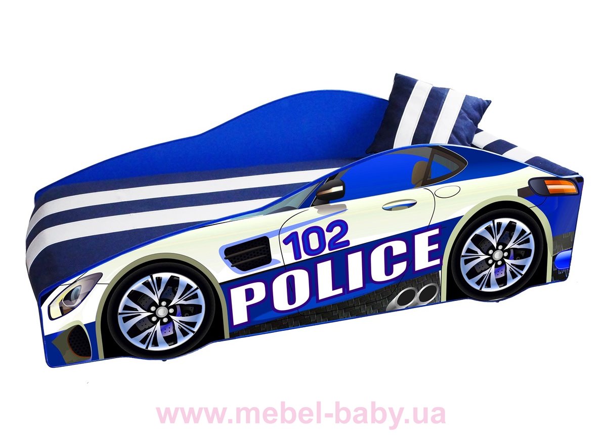 Кровать-машина MC E-8 Police Элит Viorina-Deko 70х150 мягкий спойлер + подушка + газовый механизм