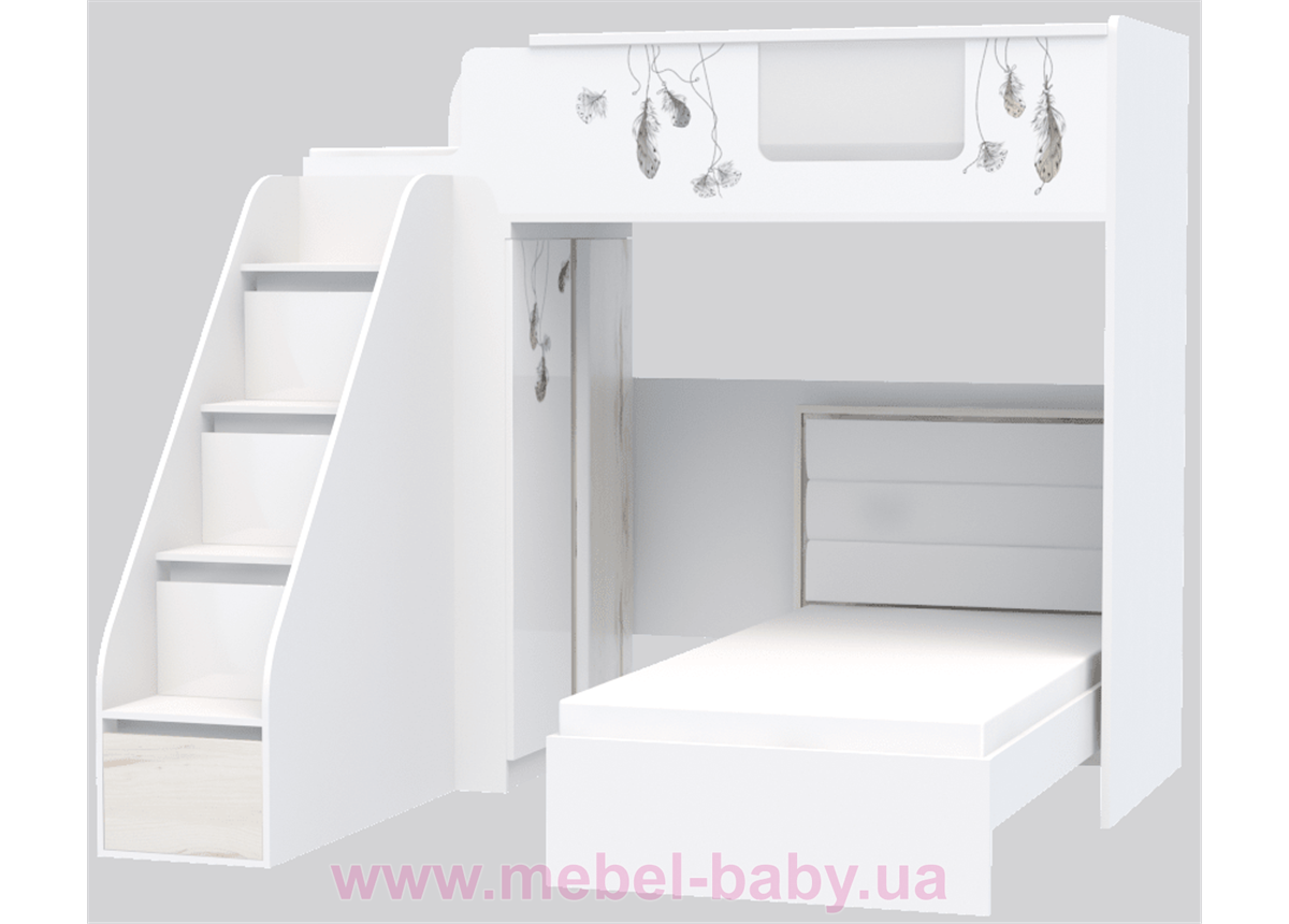 Кровать чердак Модуль I-M-001 Indi 90x190 Эдисан