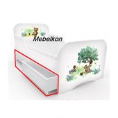 Ящики к кровати стандарт с цельным бортиком Мишка коричневый MebelKon