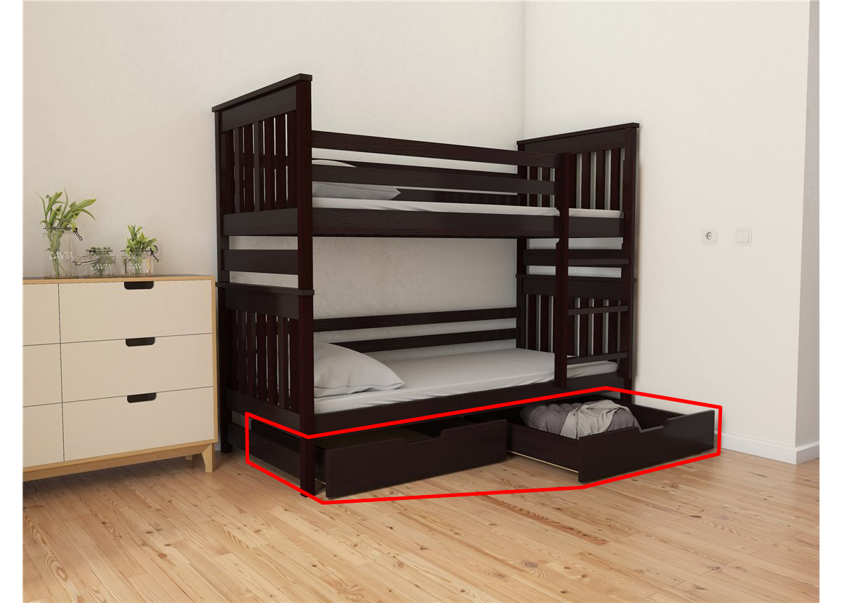 Ящики к двухъярусной кровати-трансформер Адель Duo (масcив) Луна