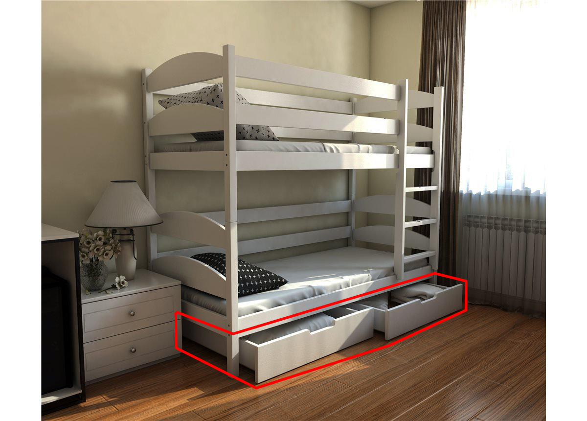 Ящики к двухъярусной кровати-трансформер Лакки (масcив) Луна