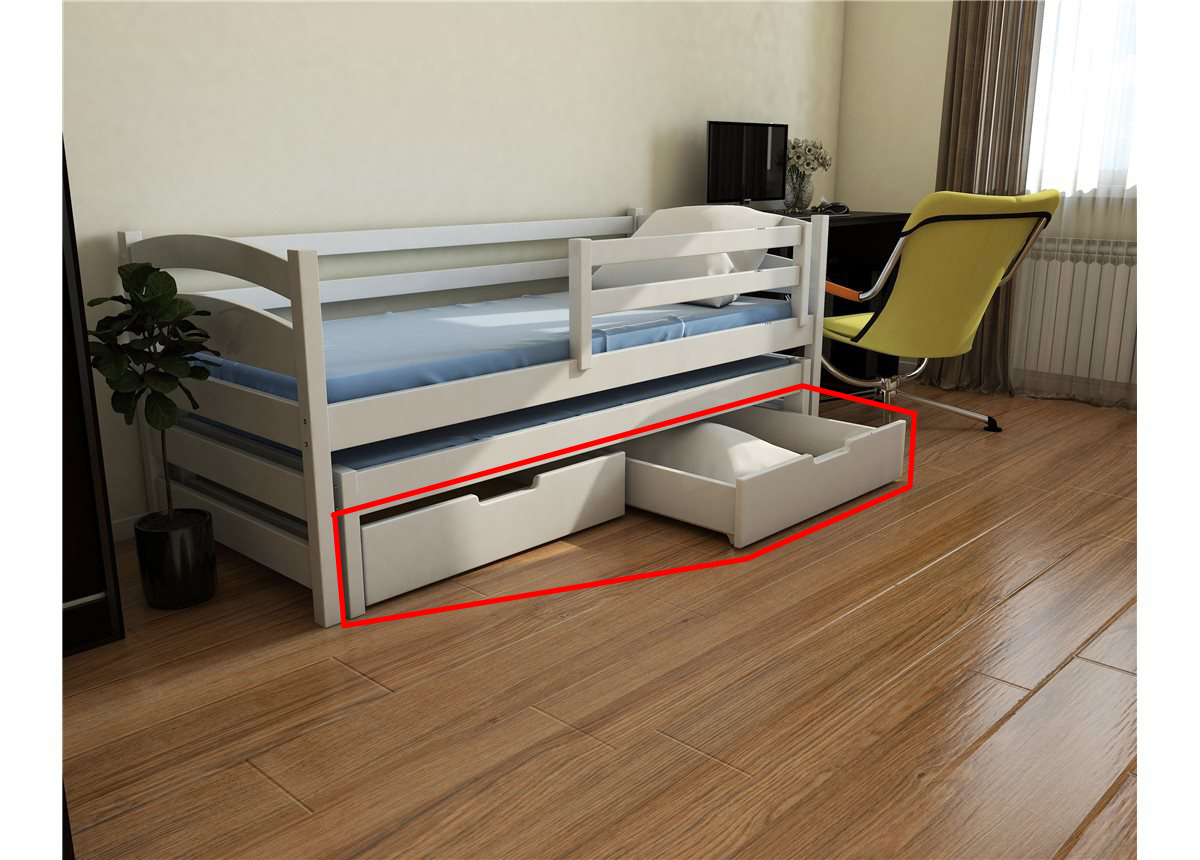 Ящики к кровати-диванчик Бонни с доп. спальным местом (масcив) Луна