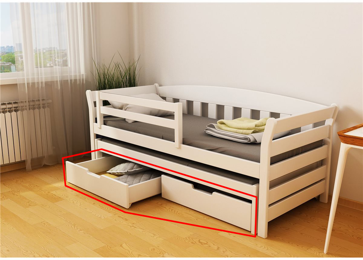 Ящики к кровати-диванчик Тедди Дуо с доп. спальным местом (масcив) Луна