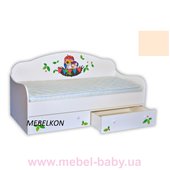 Кроватка диванчик Гнездо с ящиком и бортиком MebelKon 80х160