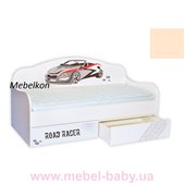 Кроватка диванчик Гонщик с ящиком и бортиком MebelKon 80х160