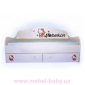 Кроватка диванчик Китти с ящиком и бортиком MebelKon 80x170