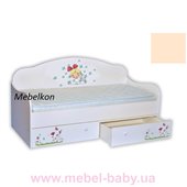 Кроватка диванчик Лето с ящиком и бортиком MebelKon 80х160