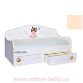 Кроватка диванчик Мальчик сова с ящиком и бортиком MebelKon 80х160