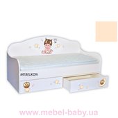 Кроватка диванчик Мальчик сова с ящиком и бортиком MebelKon 80х170