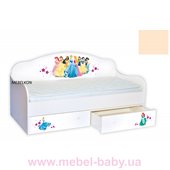 Кроватка диванчик Принцессы с ящиком и бортиком MebelKon 80х160