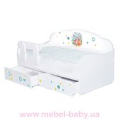 Кроватка диванчик с ящиком и бортиком MebelKon 160x80