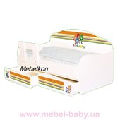 Кроватка диванчик Фиксики с ящиком и бортиком MebelKon 80x160