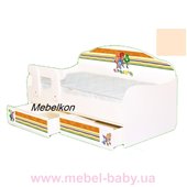 Кроватка диванчик Фиксики с ящиком и бортиком MebelKon 80x160