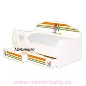 Кроватка диванчик Фиксики с ящиком и бортиком MebelKon 80x170