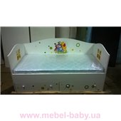 Кроватка домик Винни 2 с ящиком и бортиком MebelKon 160x80