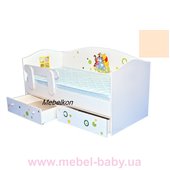 Кроватка домик Винни 2 с ящиком и бортиком MebelKon 160x80