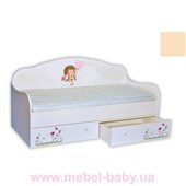 Кроватка диванчик Лето с сердечком с ящиком MebelKon 80х170