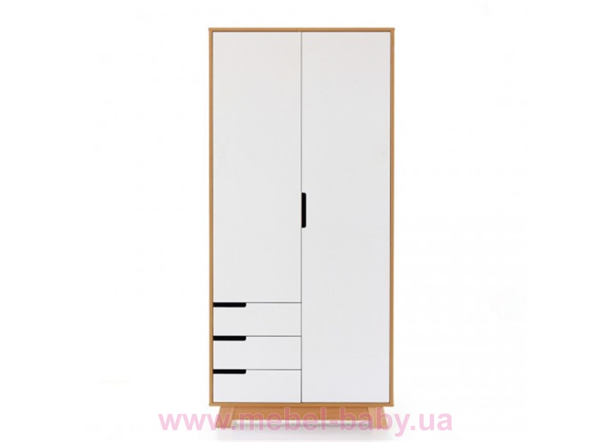 Шкаф 850 Манхэттен (с ящиками) Верес Бело-буковый