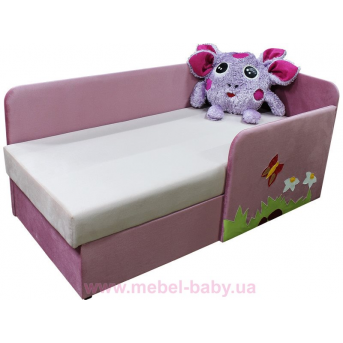 Детский угловой диванчик с бортиком лунтик Ribeka розовый