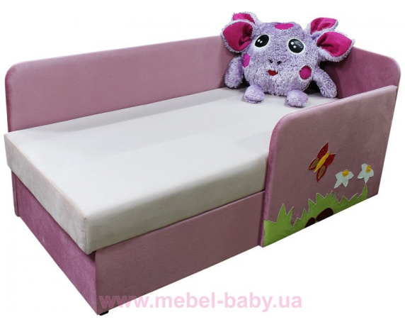 Детский угловой диванчик с бортиком лунтик Ribeka розовый