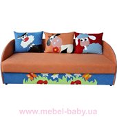 Детский диванчик с нишей и веселыми аппликациями мультик 1 Ribeka 