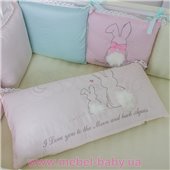 Набор постельного белья Зайчики розовый (7 предметов) Маленькая Соня