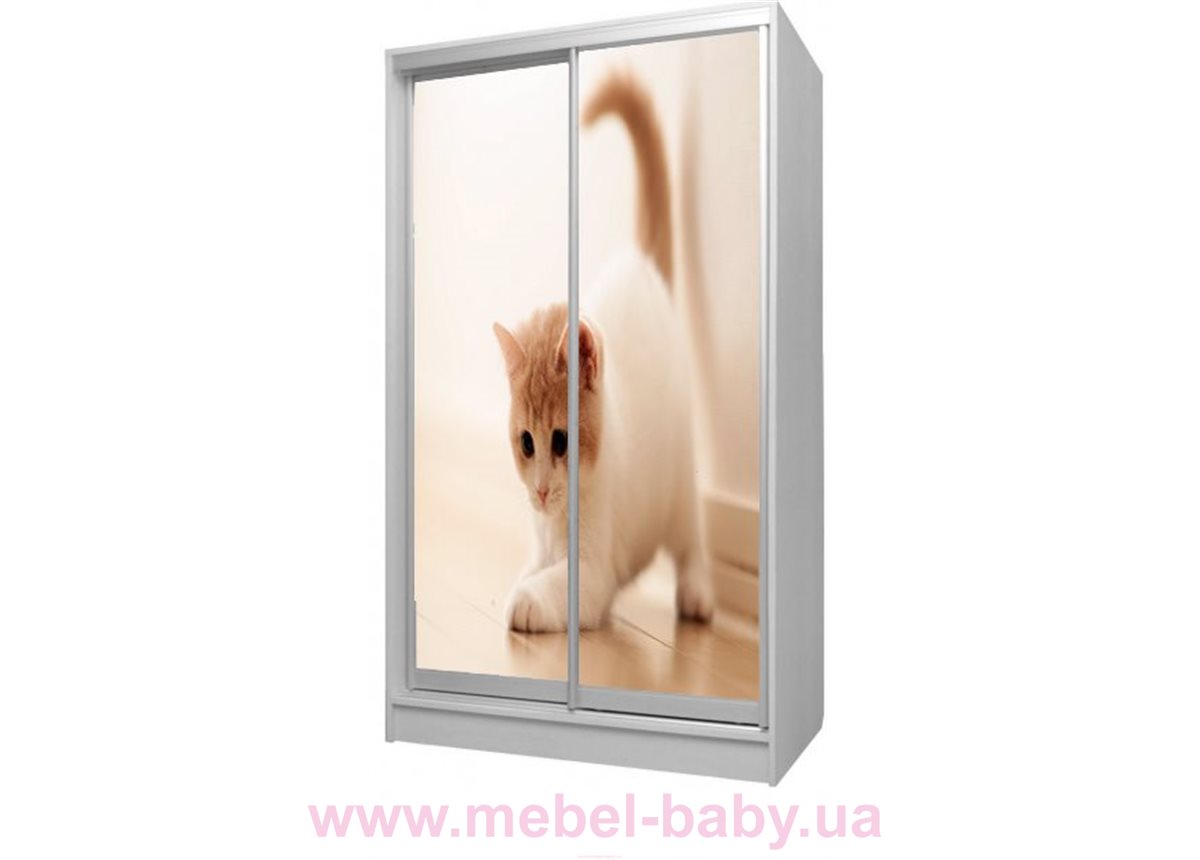 Шкаф-купе Котенок 58 Viorina-Deko 1200 серый