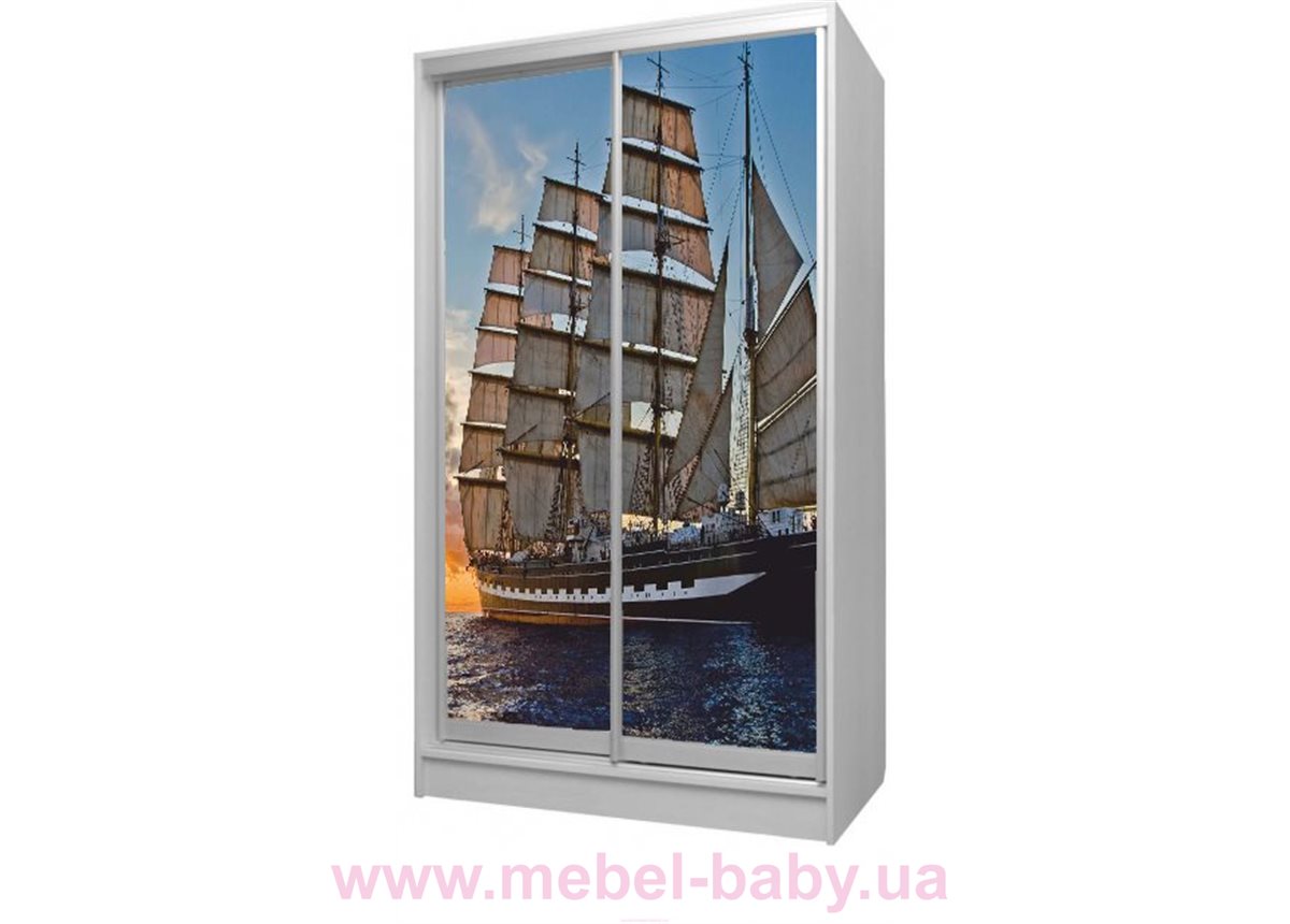 Шкаф-купе Парусник 30 Viorina-Deko 1200 серый